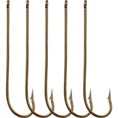 50pcs size:12#---6/O Long Shank Fishing Hooks Fishing Hooks Jig Head Barbed Hooks