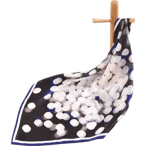 Pure Silk Scarf Women Bandana Female Scarf for Hair Lens Flare Handkerchief Womens Natural Silk Square Headband Head Neck Scarf