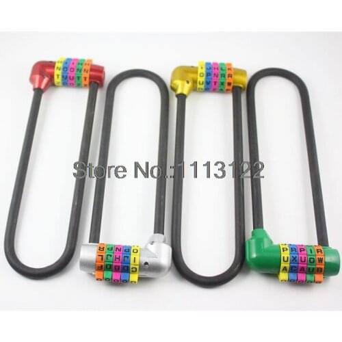 Extended Long Bar English Letter Password lock Long anti-theft Combination lock DIY Password Lock for bicycle 1 pc