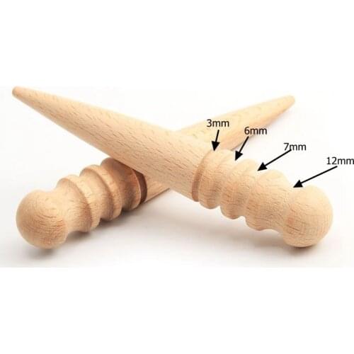 Hight Quality Leather Tool Leathercraft Polished Round Bar Wood Edge Slicker Abrasive Tools Multi-Size Burnisher for Leather