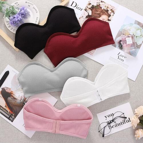 Women Strapless Tube Top Sexy Invisible Bra Women Seamless Wireless Underwear Sexy Lingerie Bandeau Top