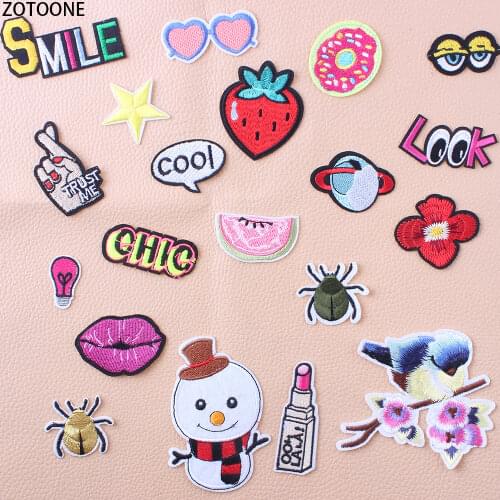 ZOTOONE Space Colorful Patch for Clothing Embroidered Patches Application for Jacket Clothes Badges Stickers Applique for Crafts