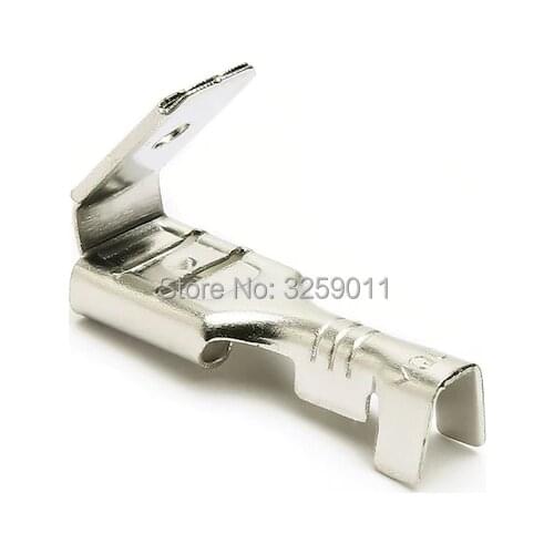 1pcs AWG 20-14 Gauge Non Insulated Piggy Back Spade Electrical 6.3mm Quick Splice Crimp Terminals Connectors Silver