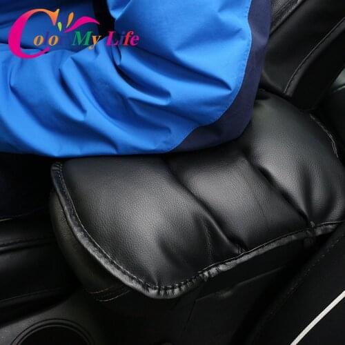 Color My Life 1Pc Center Console Arm Rest Seat Box Padding Case Soft PU Mats For Nissan Almera Juke Sentra Tiida X-Trail Qashqai