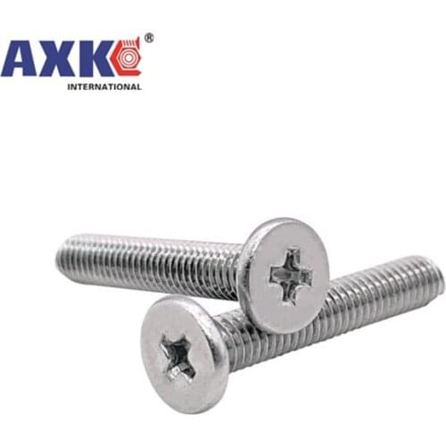 10/50pcs CM M2 M2.5 M3 M4 M5 M6 A2 304 Stainless Steel Cross Phillips Ultra Thin Super Low Flat Wafer Head Screw Bolt for Laptop
