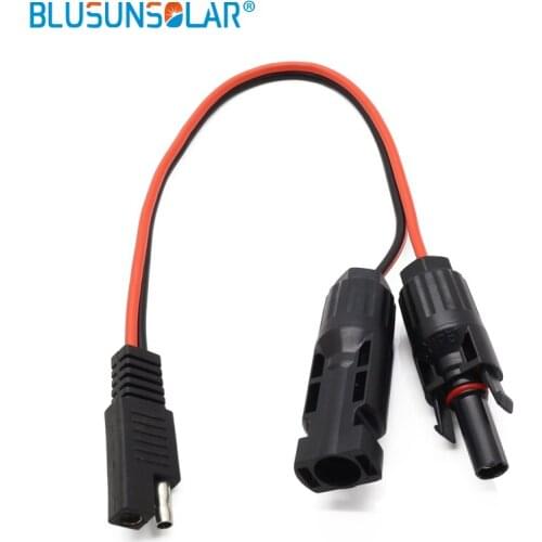 10 piece/lot SAE connector Battery 14AWG 12" DC Power solar Solar panel Trailer Plug Cable wire