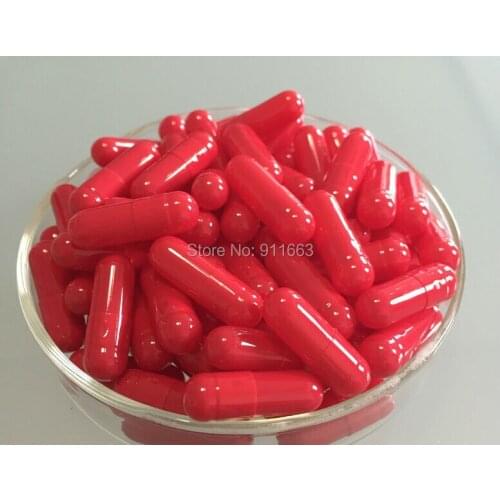 10,000pcs 0# red-red colored empty gelatin capsules sizes/gelatin capsules/gelatine hollow capsules