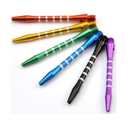 200pcs Darts Shafts Accessories Six Colors Aluminum Screw Dart Flights Shaft Standard 2BA Long 48mm Shafts Wholesale Dardos