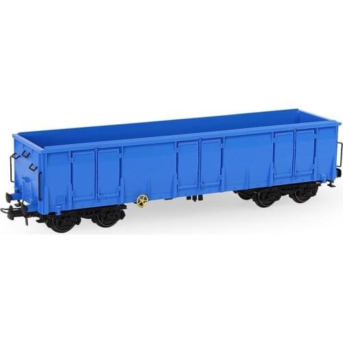 3pcs HO Scale 1:87 High-side Gondola Car Blue Wagon Railway Transporter Model Train Container Carriage Freight Car C8742