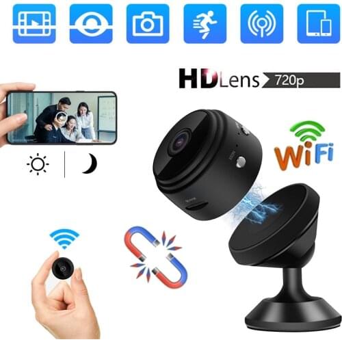 720P Mini IP WIFI Camera Camcorder Wireless Home Security Micro Video Camera Wide-angle Lens Infrared Night Network