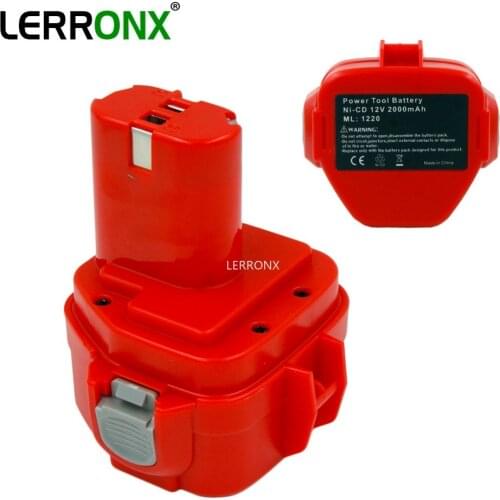 Power Tool Rechargeable battery Pack 12V 2000mAh Ni-CD for Makita Drills bateria 1220 1222 1233S PA12 1235B 638347-8-2 192681-5