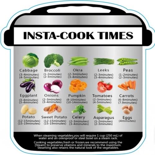 3Pcs Electric Pressure Cooker Instant Pot Cooking Schedule Magnetic Food Cooking Prep Functions Accessories adesivi per frigo