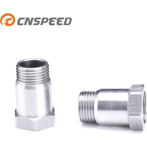 CNSPEED 304 Stainless Steel O2 Oxygen Sensor Test Pipe Extension Extender Adapter Spacer M18 X 1.5 Bung Thread YC101306