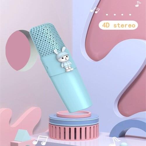 Cartoon K9 Childrens Wireless Bluetooth Microphone Mobile Phone K Song Treasure Microphone Microphone Audio Integrated