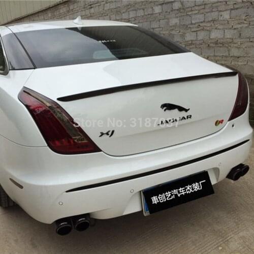 For Jaguar XJ 2011-2017 Car Styling Carbon Fiber Rear Roof Spoiler Wing Trunk Lip Boot Cover Car Styling