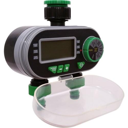 YL21060 Two Outlet Garden Digital Electronic Water Timer Solenoid Valve Garden Irrigation Controller for Garden Yard Watering