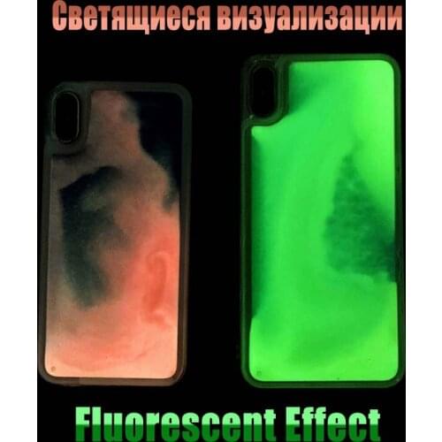 Creative Design Quicksand Fluorescent Phone Cases for Huawei P30Pro P40 P20 Y9 Honor10Lite Nova3 5i with Luminous Flowing liquid