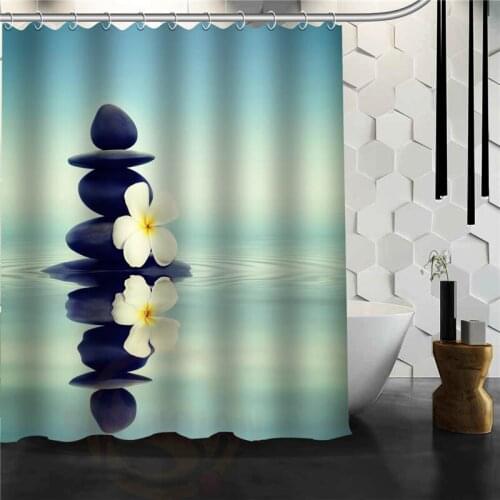 Custom Classic Zen Stone Bathroom Waterproof Shower Curtain Durable Classic Bathroom decorative best gift