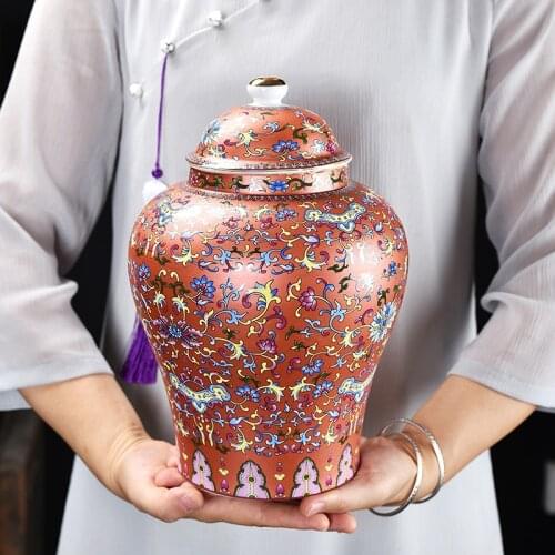 Creative Ceramic Tea Caddy Art Coffee Suger Storage Sealed Jar Chinese Tea Caddy Dust-proof Thee Blikjes Kitchen Supplies DE50CY