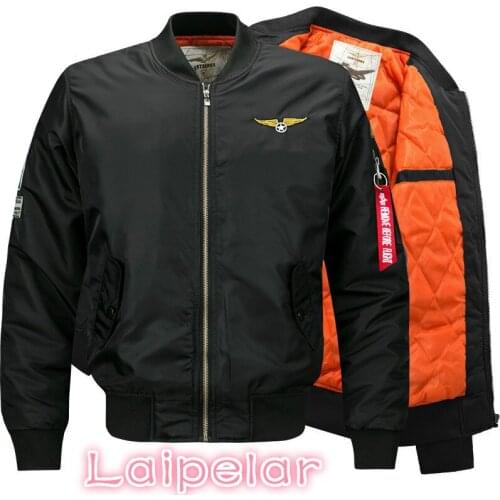 High Quality Ma1 Thick Winter Men Bomber Jacket Air Force One Hip Hop Patch Slim Fit Pilot Bomber Jacket Coat Men Jackets 6XL