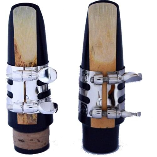 Metal alto Saxophone clarinet mouthpiece clip clarinet mouthpiece clip Instrument accessories Carving pattern of nickel-plated