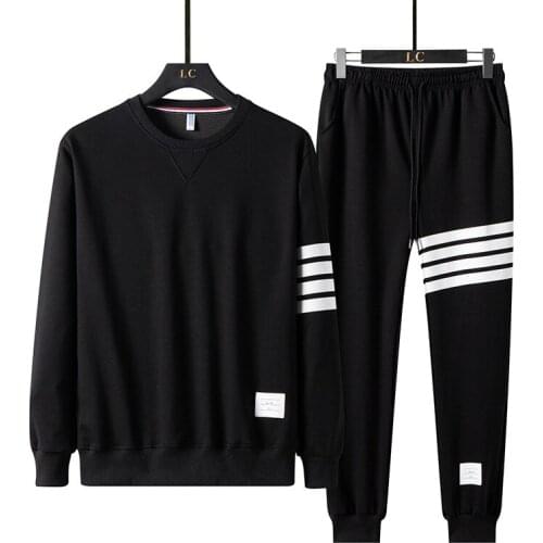 2021 Mens Running Sets Fashion Hoodie Sportswear Men Clothes Jogging Tracksuit Mens Running Sport Suits Sweatshirt+Pant 2Pcs