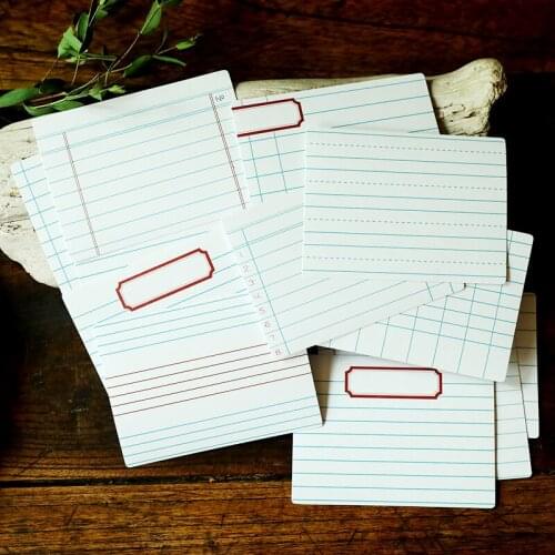18 PCS Vintage Archive Set junk Journal Material CARDS Stickers DIY For Scrapbooking Photo Album Hand Writing Sticky Note Paper