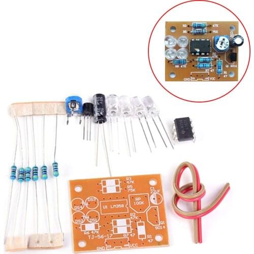 5Pcs//Lot DC 9V LM358 Breathing Light Suite Electronic DIY Kits Blue Flashing LED Light Interesting Product Components Parts