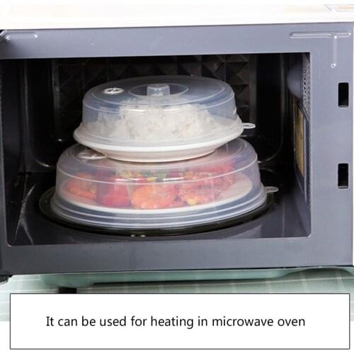 New Plate Cover Anti-Splatter Lid for Microwave with Steam Vent Bowl Food Protection Dome Plastic