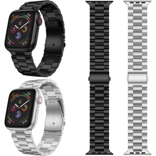 Upgraded version Stainless Steel Metal Strap for Apple Watch Series 6 SE 44MM 40MM Band for iWatch 42mm 38mm Bracelet Watchband
