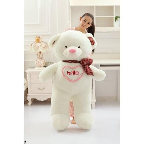 Huge 150cm hello bear pluash toy white teddy bear doll soft hugging pillow,birthday gift, Xmas gift d2249