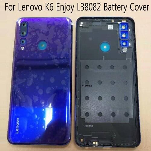 Original For Lenovo K6 Enjoy /L38082 back Battery Cover Without Power Volume Buttons No lens Replacement Parts