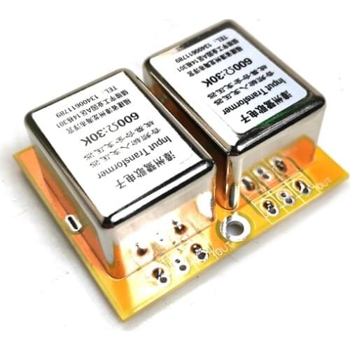 Permalloy audio signal transformer 600Ω: 30K, signal 7 times booster amplification. Frequency response 23--36KHz -3DB