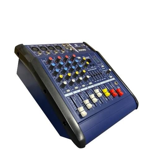 PMX402D-MIC Professional build-in power amplifier 4 channel audio mixer with wireless microphone