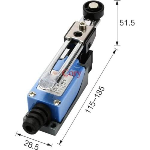 ME8108 Adjustable Lever Momentary Enclosed Limit Switch AC250V 5A DC115V 0.4A