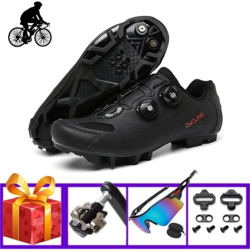 Zapatillas Mtb Ciclismo Self-locking Breathable Cycling Shoes Add SPD Pedals Wear-resistant Non-slip Racing Bicycle Mtb Footwear