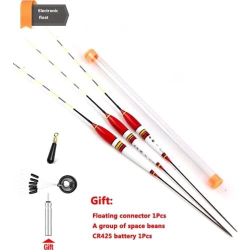 Smart Fishing Float Bite Alarm Fish Bait LED Light Color Change Automatic Night Electronic Changing Buoy Glow In The Dark CR425