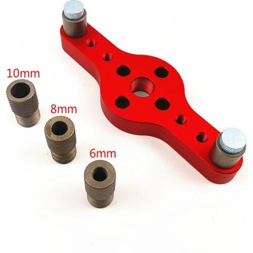 Vertical Pocket Hole Jig 6/8/10mm Woodworking Dowelling Self Centering Drill Guide Kit Wood Drilling Locator Hole Puncher