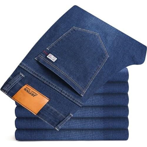 Washed Jeans for Men Skinny Jeans in Soft Cotton Mens Slim Fit Jeans Straight Leg Men Classci Jeans Trousers Pants size 42 44