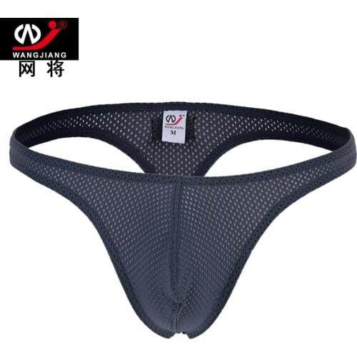 WJ Mens Underwear sexy jockstrap men Briefs Shorts Mens Mesh Gay cueca Bikini man mesh thong string homme sexy erotic homens