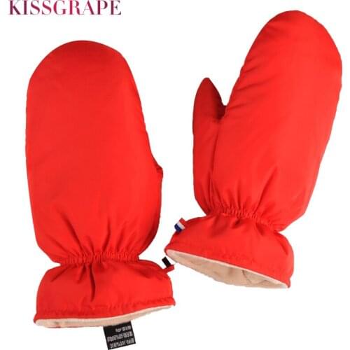 Unisex winter autumn down gloves waterproof outdoor cycling gloves for man solid color gloves for women children ‘s down gloves