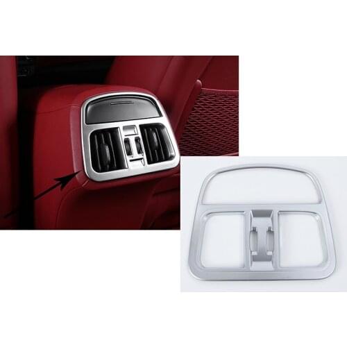 1 Pcs Chrome Rear Air Condition Outlet Vent Frame Cover Trim For Maserati Levante 2016