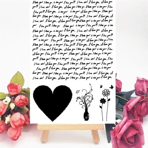 11x16CM Love poetry transparent seal clear stamps silicone seal roller stamps DIY scrapbook album / card production