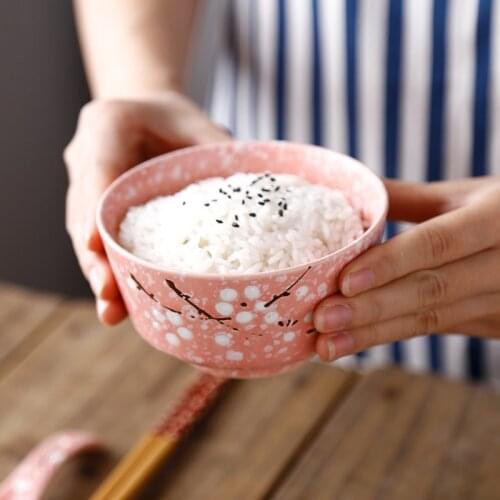 4.5-inch Japanese underglaze color millet rice bowl ceramic tableware hotel restaurant household