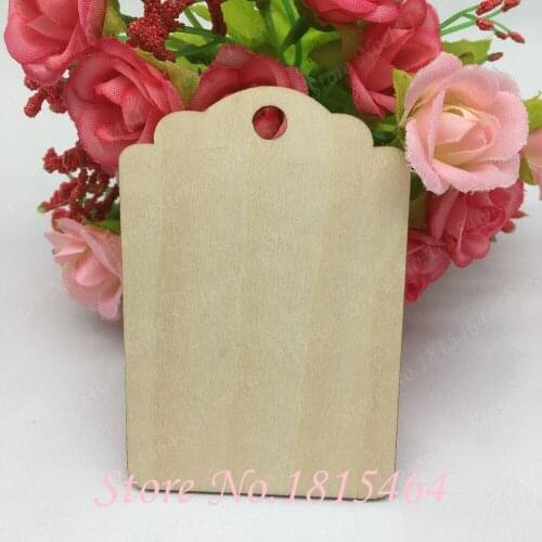 60pcs Nature Color Wood Gift Tags,Wooden Wedding Favor Tags,Price Label Party Hang Tags,Party Wooden Ornaments Rustic Tags