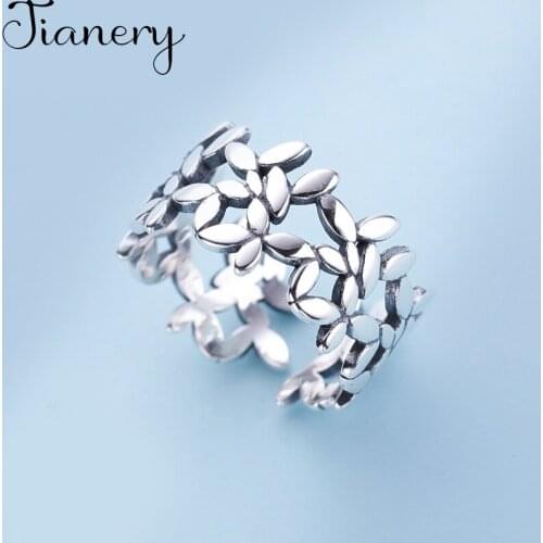 Bohemian Charm Boho Large Leaf Rings For Women Lover Wedding Bridal Valentines Gifts Men Open Retro Antique Rings 2021