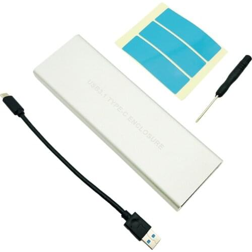 BTBcoin NVMe PCIE USB3.1 HDD Enclosure M.2 to USB Type C 3.1 M KEY SSD Hard Disk Drive Case External Mobile Box for Desktop PC