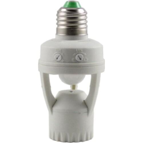 AC110-220V 360 Degrees PIR Motion Sensor Use for E27 60W Lamp Holde New E27 Plug Socket Switch Sensor IR infrared Human PIR cont