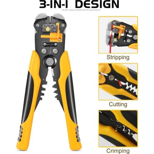 Crimper Cable Cutter Wire Stripping Tool Wire Cutters Stripper Crimper Crimping 3 in 1 Crimping Pliers Terminal Crimp Terminator