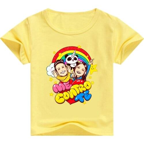 Summer Cartoon Me Contro Te Print Baby Boys Short Sleeve T Shirt Kids Boy Girls T-Shirts Cotton Children Clothes Tops Tees 2-12Y